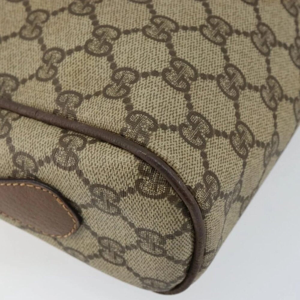 GUCCI GG Supreme Web Sherry Line Shoulder Bag PVC Beige Gold Red Auth bs29489 - Picture 5 of 16